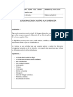 Informe de Alitas de Pollo