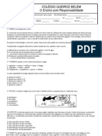 Parcial Biologia 3º - 10 Questões