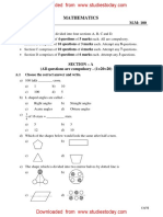 CBSE Class 5 Mathematics Sample Paper Set U