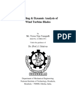 Modelling & Dynamic Analysis of Wind Turbine Blades: Mr. Viswa Teja Vanapalli