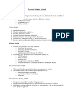 Decision Making Models