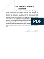 Declarcion Jurada de Solvencia Economica