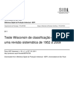 Teste Wisconsin de Classificação de Cartas Uma Revisão Sistemática de 1952 A 2009