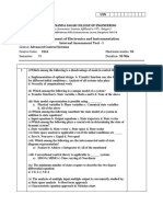 Department of Electronics and Instrumentation Internal Assessment Test - I