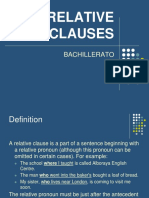 Relative Clause Presentation