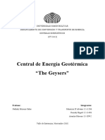 Trabajo Sobre Central de Generación de Energía Eléctrica The Geysers