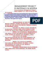 Business Management Project Topics and Materials in Nigeria