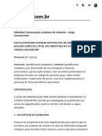 (Modelo) Contestação Acidente de Trânsito - Culpa Concorrente