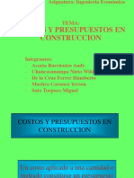 Costos y Presupuestos de Obra