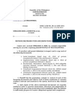 Sample Motion For Production and Inspection