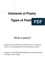 Elements of Poetry Types of Poetry