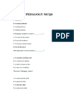 Pedagogy MCQS: B. Teaching Methods