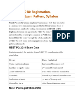 NEET PG 2018: Registration, Eligibility, Exam Pattern, Syllabus