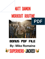 Matt Damon Workout