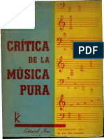 Critica de La Musica Pura - Oscar Adler PDF