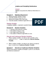 Statistical Experiment: 5.1 Random Variables and Probability Distributions