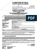 Proclamation of Sale: Public Auction