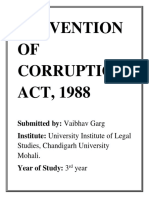 Prevention of Corruption Act