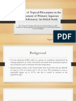 Efficacy of Topical Pilocarpine in The Management of Primary Aqueous Tear Deficiency: An Initial Study