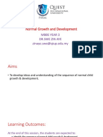 Normal Growth and Development: Mbbs Year 3 DR - Swe Zin Aye Zinaye - Swe@qiup - Edu.my