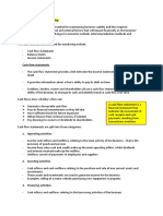 Cash Flow + Income Statement Notes