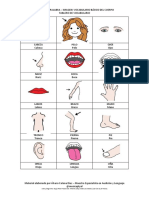 Cuerpo Humano Tablero Vocabulario Basico