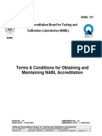 Terms & Conditions For Obtaining and Maintaining NABL Accreditation