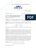 XXXI Asian Pacific Mathematics Olympiad