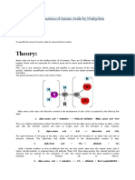 Quantitative Estimation of Amino Acids by Ninhydrin