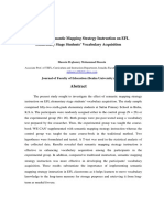 The Effect of Semantic Mapping Strategy Instruction On EFL Elementary Stage Students' Vocabulary Acquisition