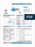 Subminature High Power Relay 4P SLA Series: C US Features