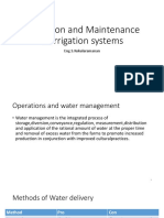 Operation and Maintenance of Irrigation Systems: Eng.S.Kokularamanan