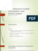 Preoperative Patient Assessment and Management: Roxanne Jeen L. Fornolles