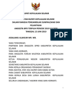 Sambutan Bupati Pada Kegiatan Pelantikan BPD