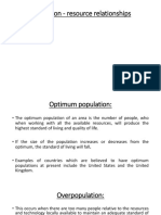 Population Resource Relationships