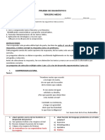 Prueba de Diagnostico Tercero Medio Con Respuestas 2