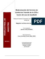 Proyecto Modernización Del Servicio de Control de Tránsito de La CTE A Traves Del Uso de Handheld