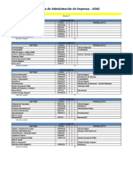 Plan de Estudios - Administración de Empresas