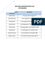 Tutoring and Conversation Club PDF