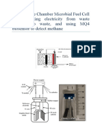 Using Single Chamber Microbial Fuel Cell For Generating Electricity From Waste Water, Agro Waste, and Using MQ4 Biosensor To Detect Methane