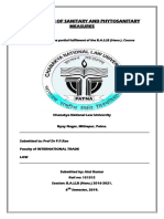 Application of Sanitary and Phytosanitary Measures: Submitted For The Partial Fulfilment of The B.A.LLB (Hons.) - Course