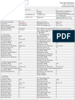 Test Specifications Test Injector: Opening Pressure: For Field Service Only