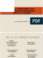 Project Management and Construction Engineering Specialty Division - PPT (August 2015)