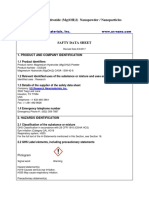 Magnesium Hydroxide (MG (OH) 2) Nanopowder / Nanoparticles: 1. Product and Company Identification