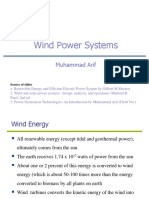 Wind Power Systems: Muhammad Arif