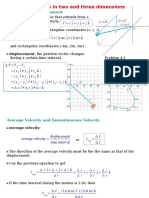 Motion in Two and Three Dimensions: R X I y J Z K