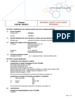 Toluene CAS No 108-88-3: Material Safety Data Sheet Sds/Msds