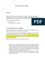 Acta Mes de Agosto - Consejo Pastoral Parroquial