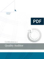 Quality Auditor: Certification As A