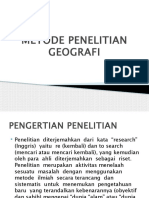 Metode Penelitian Geografi